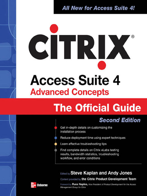 Title details for Citrix® Access Suite 4 Advanced Concepts by Steve Kaplan - Available